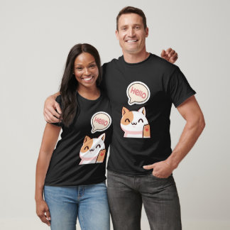 T-shirt bonjour chat.