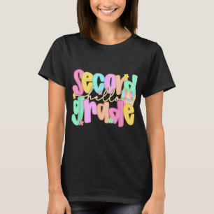 T-shirt Bonjour Chemise de 2e année Premier jour de retour