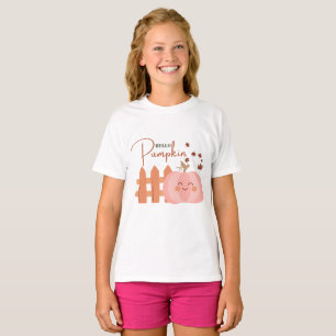 T-shirt Bonjour Citrouille Automne Rose