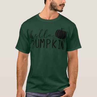 T-shirt Bonjour Citrouille mignon Citrouille Automne Autom