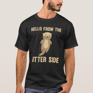 T-shirt Bonjour De Otter Côté Cute Otters Pour Enfants