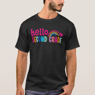 T-shirt Bonjour Deuxième année Retour à l'école Enseignant