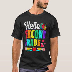 T-shirt Bonjour Deuxième Classe Cute Garys Enfants Retour