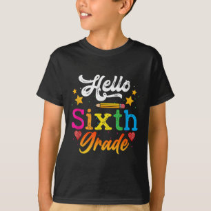 T-shirt Bonjour élèves de sixième année Étudiez l'éducatio