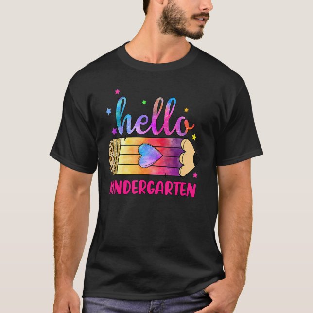 T-shirt Bonjour Enfants Vibes Enseignant Retour À L'École  (Devant)