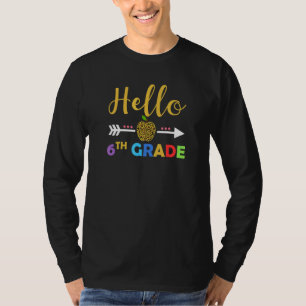 T-shirt Bonjour Enseignant de 6e année Heureux Premier jou