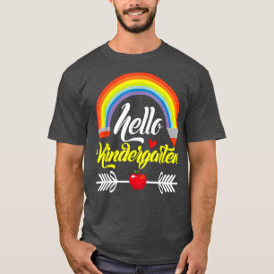 T-shirt Bonjour Enseignant maternelle Rainbow Kinder Retou