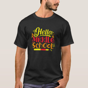 T-shirt Bonjour Enseignants Collège Junior Lycée Étudiants