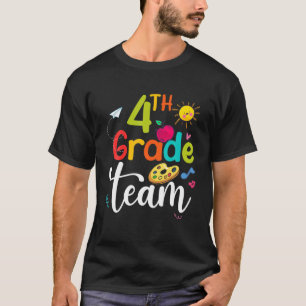 T-shirt Bonjour Équipe 4E Année Heureux Premier Jour De L'