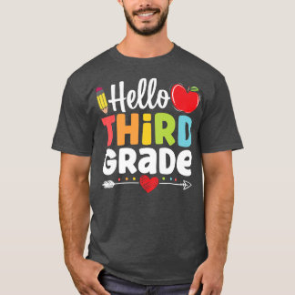 T-shirt Bonjour Équipe de 3e année 3e année Retour à l'éco