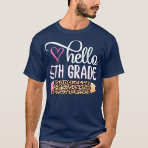 T-shirt Bonjour Équipe de 5e année 5e année Retour à l'éco