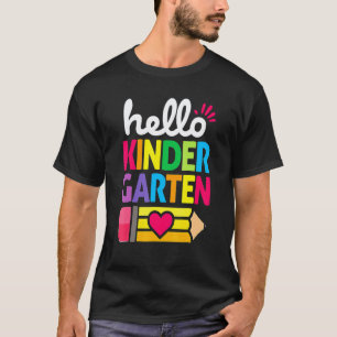 T-shirt Bonjour Équipe de Maternelle Kinder Retour à l'Éco