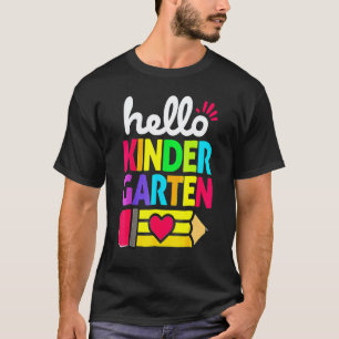 T-shirt Bonjour Équipe De Maternelle Kinder Retour À L'Éco