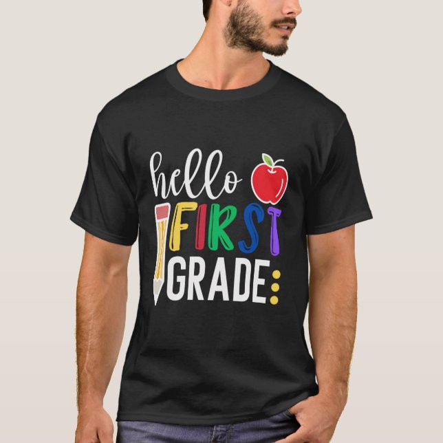 T-shirt Bonjour Équipe De Première Année 1Ème Année Retour (Devant)