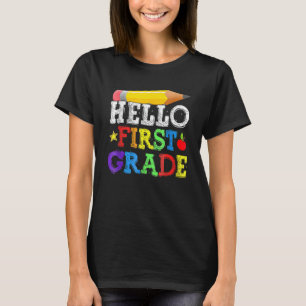 T-shirt Bonjour Équipe de première année 1ère année Retour