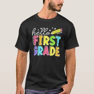 T-shirt Bonjour Équipe de première année 1ère année Retour
