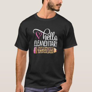 T-shirt Bonjour Équipe Élémentaire Retour À L'École Enseig