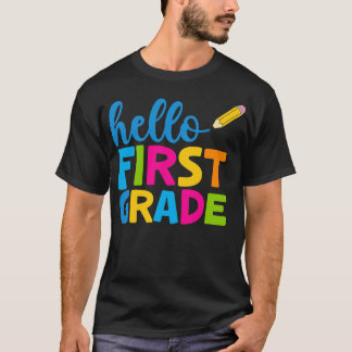 T-shirt Bonjour Équipe Première Année 1ère Année Retour à 