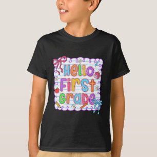 T-shirt Bonjour Équipe Première Année 1ère Année Retour À 