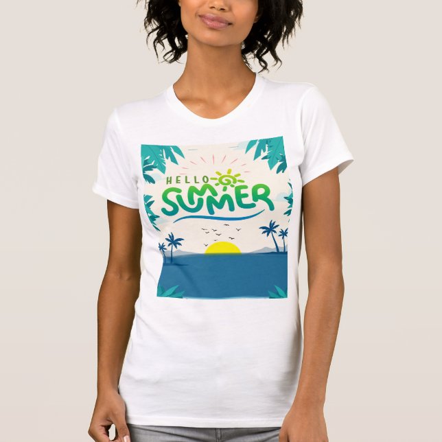 T-shirt Bonjour été (Devant)