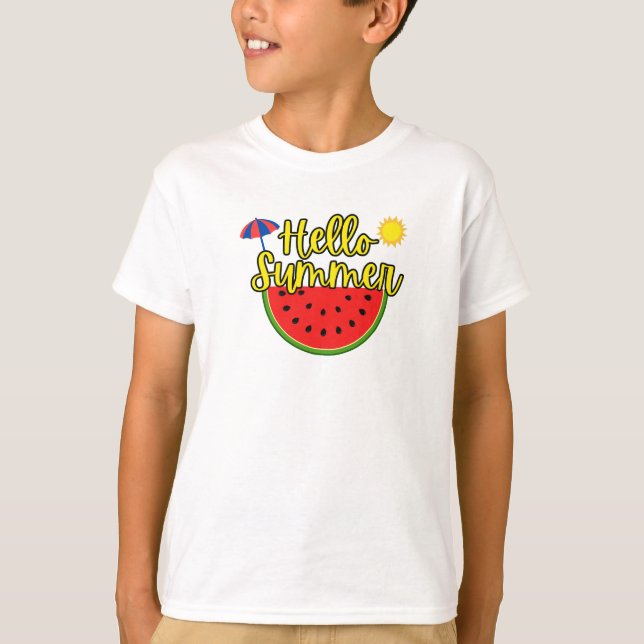 T-shirt Bonjour été (Devant)