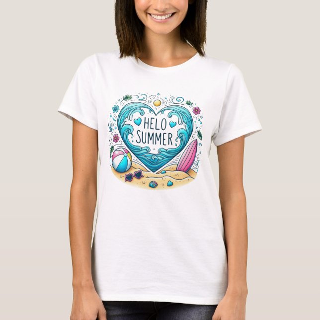 T-shirt Bonjour été (Devant)