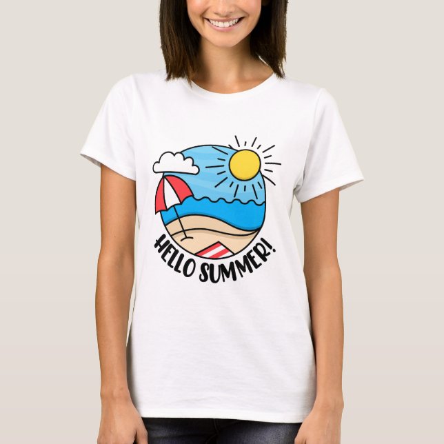 T-shirt Bonjour été 2 (Devant)