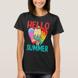 T-shirt Bonjour Été Dernier Jour De L'École Ceram Popsicle