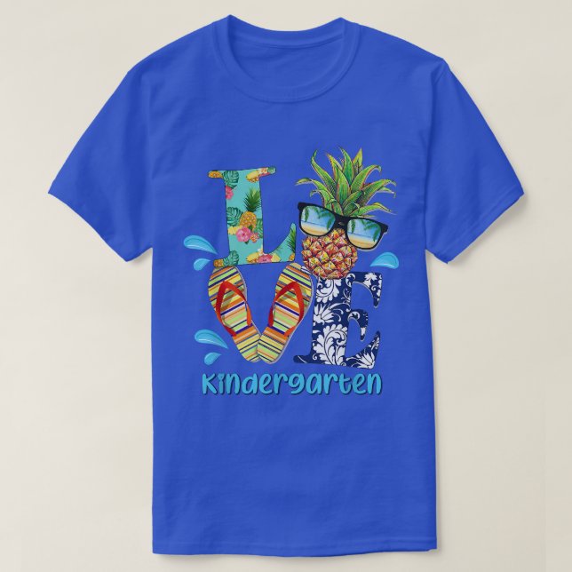 T-shirt Bonjour été Dernier jour école maternelle Enseigna (Design devant)