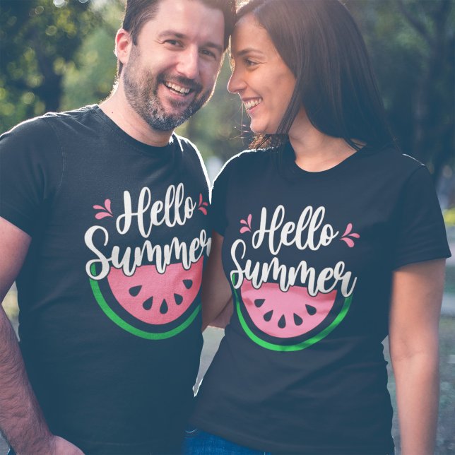 T-shirt Bonjour Eté Fruit Watermelon saison de vacances (Créateur téléchargé)