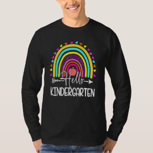 T-shirt Bonjour Gardergarten Rainbow Teacher Kids Retour À