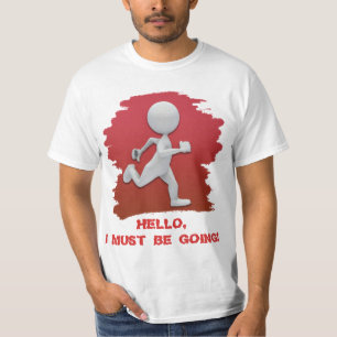 T-SHIRT BONJOUR, JE DOIS ALLER : CHIFFRE 3D