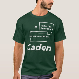 T-shirt Bonjour Je suis Awesome Caden Funny Nom Caden