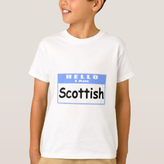 T-shirt Bonjour, Je Suis Écossais ... Nametag