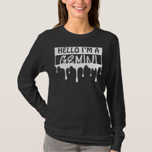 T-shirt Bonjour Je suis un Gemini mignon signe Zodiac Gemi