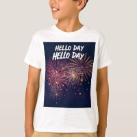 Bonjour Jour - Le 4 Juillet Fireworks Carte de voe