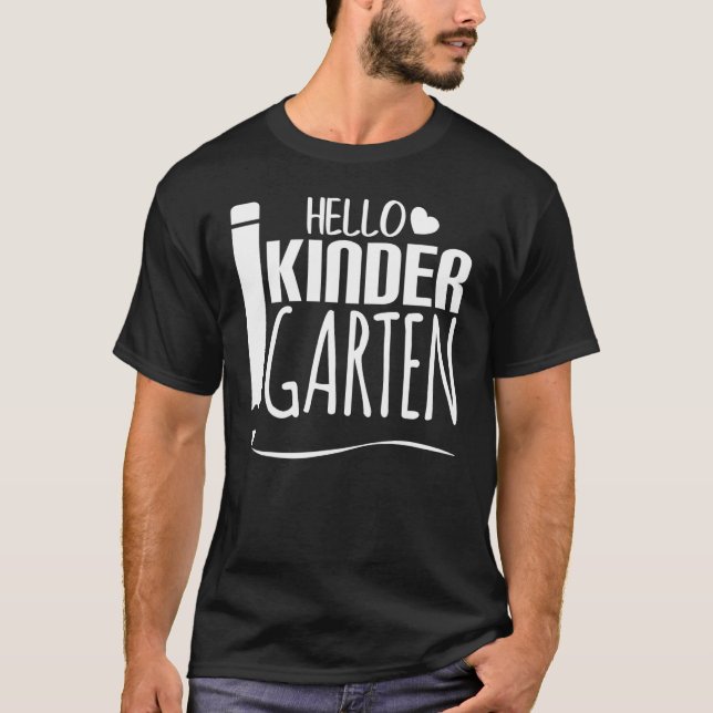 T-shirt Bonjour Kinder Garten Retour À L'École 1 (Devant)