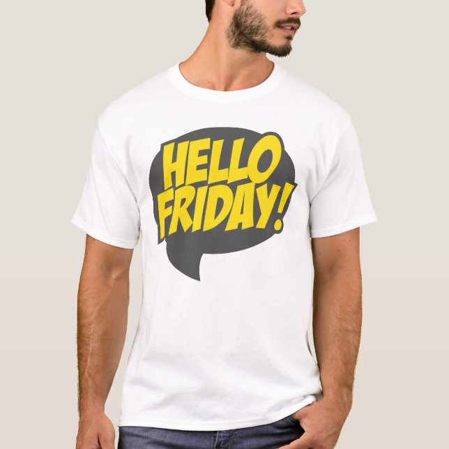 T-shirt Bonjour le commentaire du typo du vendredi (Devant)