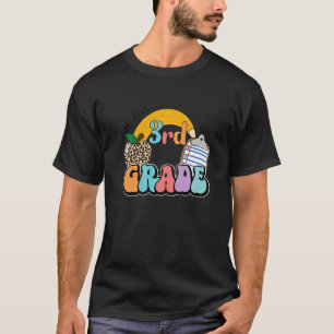T-shirt Bonjour Léopard Arc-en-ciel de Troisième Année Pou