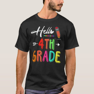 T-shirt Bonjour l'équipe de 4e année Enseignant de quatriè