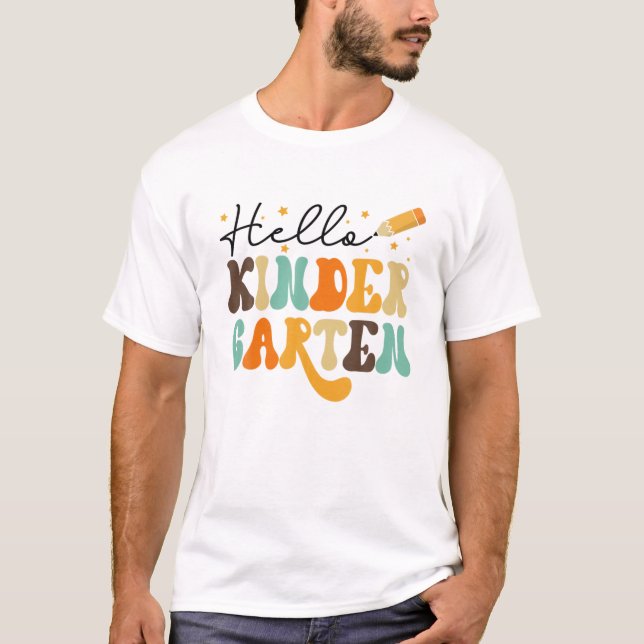 T-shirt Bonjour maternelle Joyeux Nouvel An Année 1Er Jour (Devant)