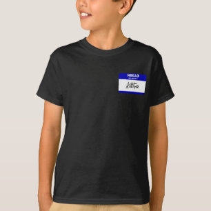 T-shirt Bonjour mon nom est Aditya (bleu)