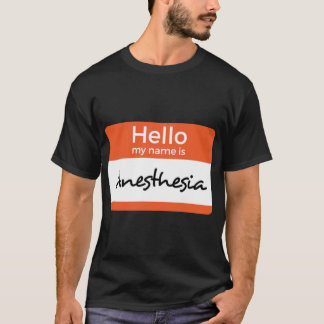 T-shirt Bonjour Mon nom est Anesthésie Sticker