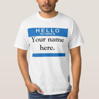 T-shirt BONJOUR mon nom est autocollant