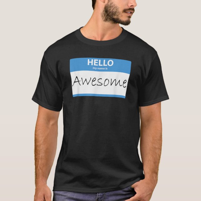 T-shirt BONJOUR mon nom est génial (Devant)
