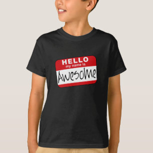 T-shirt Bonjour, mon nom est impressionnant