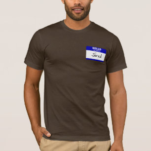 T-shirt Bonjour mon nom est Jared (bleu)