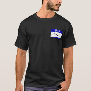 T-shirt Bonjour mon nom est Jonas (bleu)