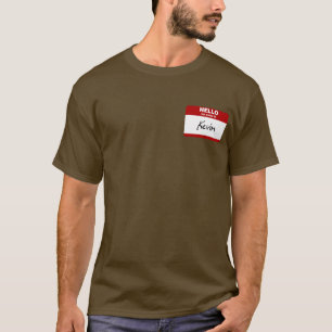 T-shirt Bonjour mon nom est Kevin (rouge)