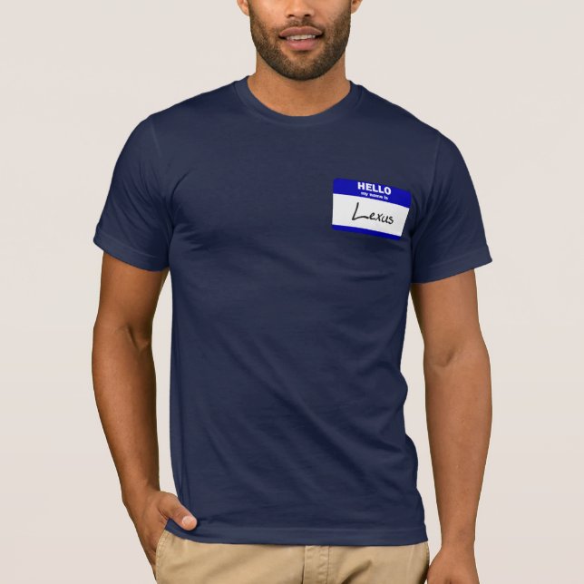 T-shirt Bonjour mon nom est Lexus (bleu) (Devant)